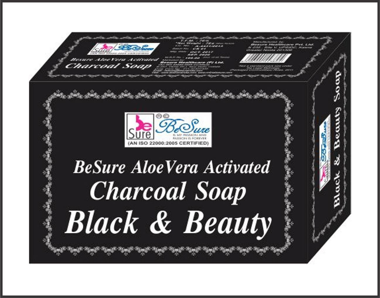 BeSure Charcoal Soap for Lighten Dark Knees And Elbows Bathing Bar 75